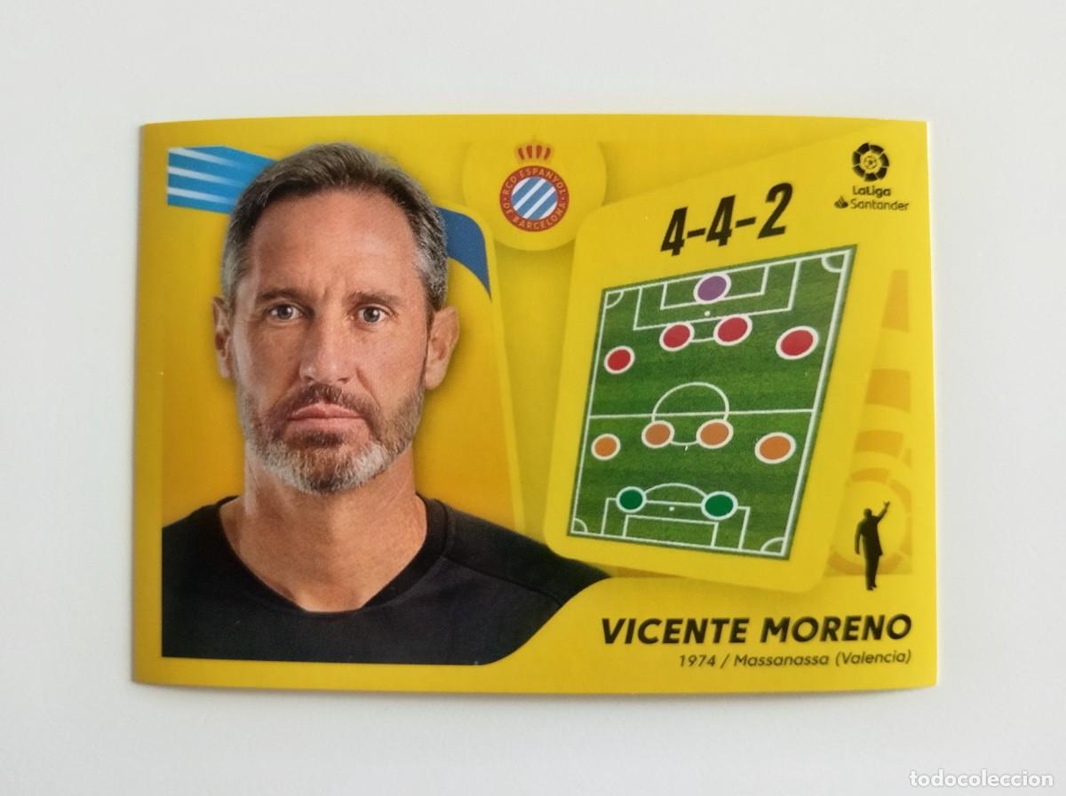 Figurine di Calcio: Vicente Moreno 2 SIN PEGAR NUNCA PEGADO RCD Espanyol Espa&ntilde;ol Liga Ediciones Este 21 22 / 2021 2022