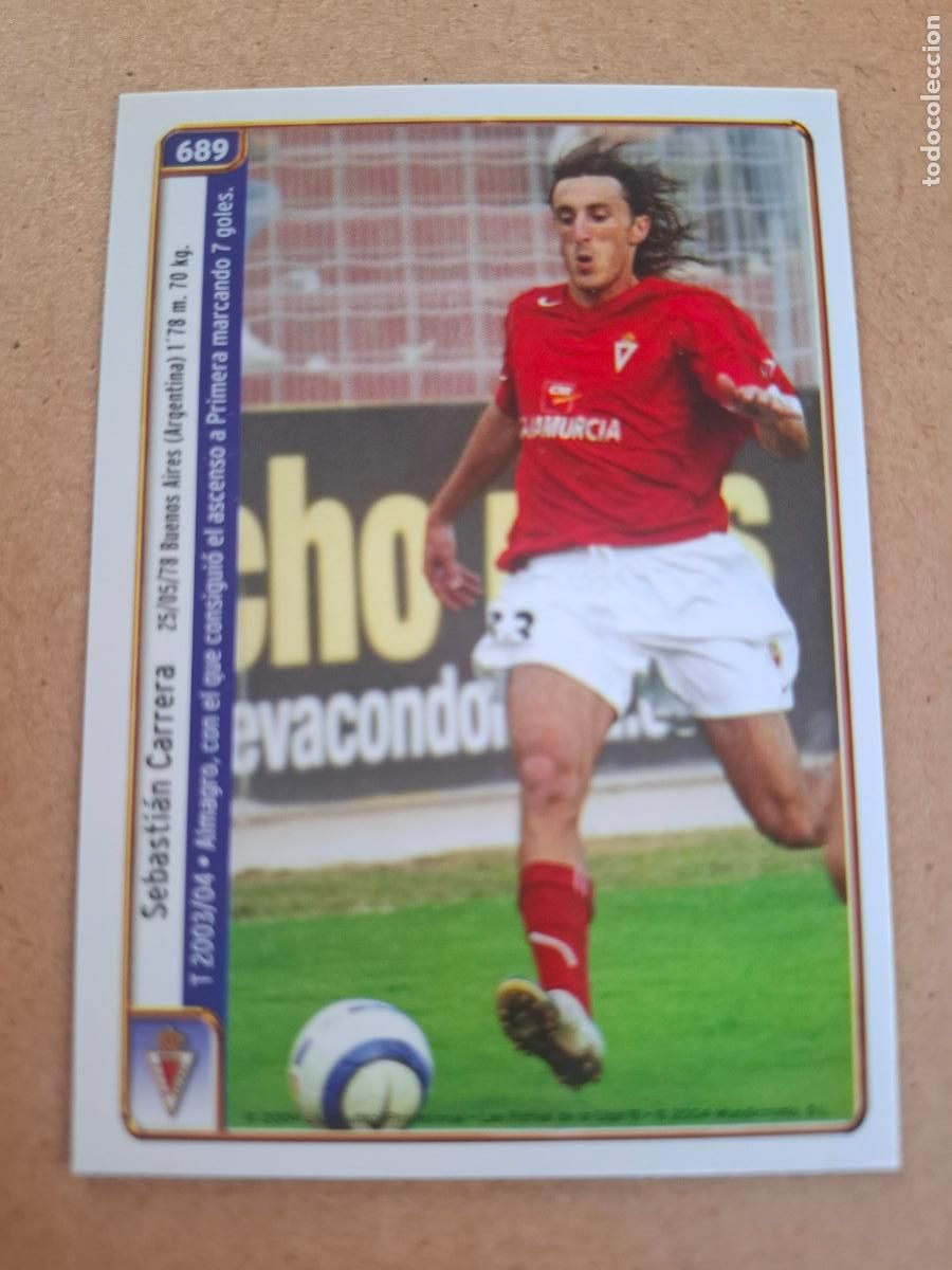Cromos de f&uacute;tbol: MUNDICROMO 2004 2005 04 05 - 689 CARRERA / ACCIARI - REAL MURCIA