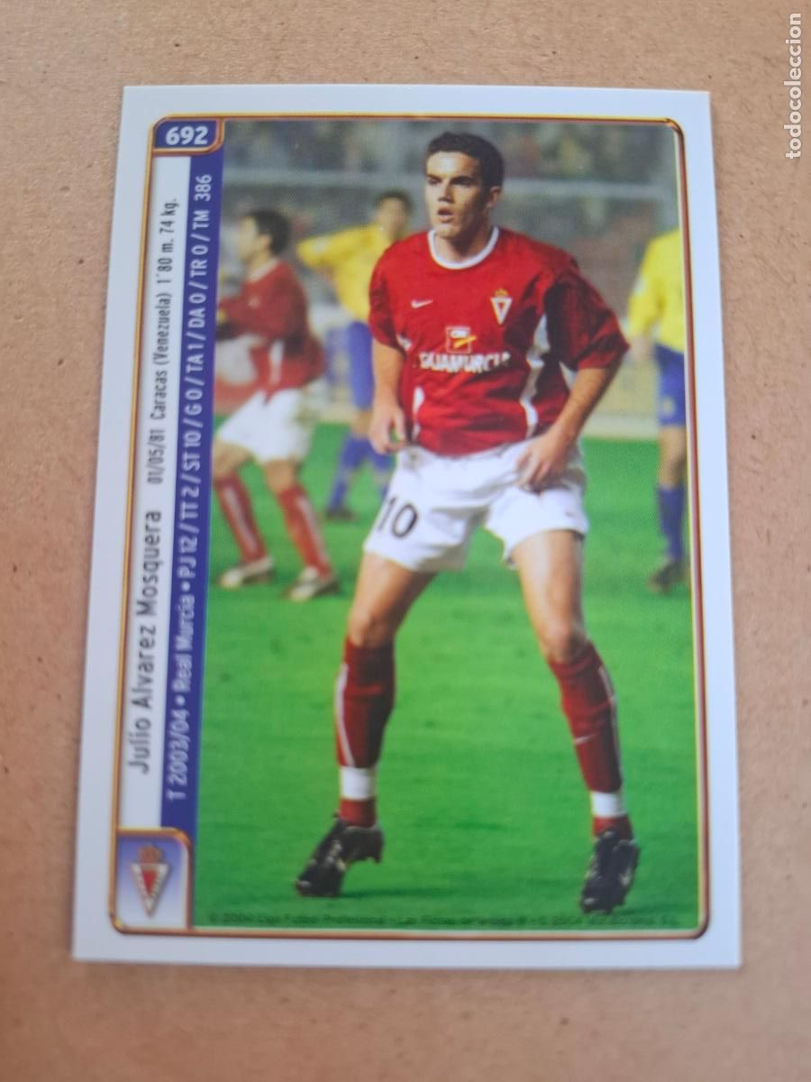 Cromos de f&uacute;tbol: MUNDICROMO 2004 2005 04 05 - 692 JULIO &Aacute;LVAREZ / RICHI - REAL MURCIA
