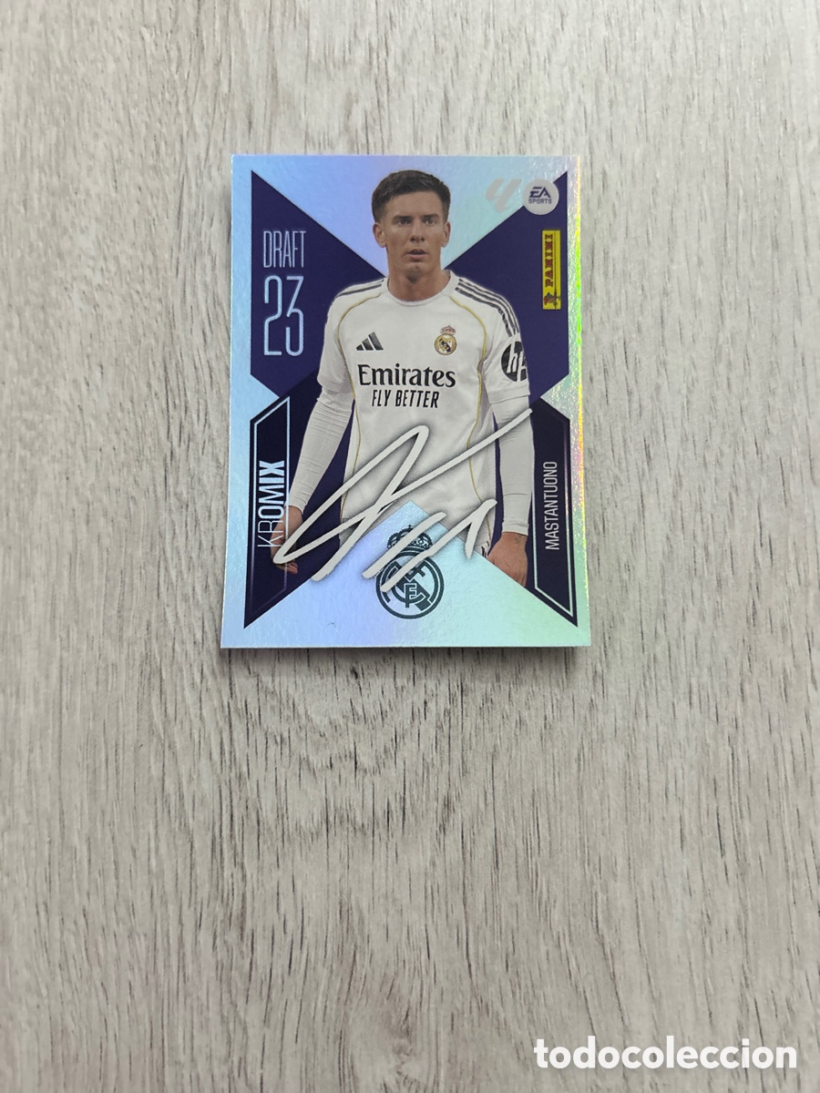Cromos de f&uacute;tbol: Mastantuono K16 K 16 Real Madrid Draft Kromix 23 Liga Este 2026/27 26-27 Panini
