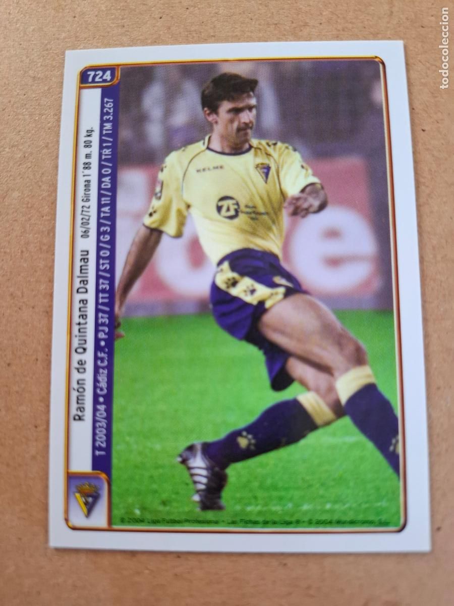 Cromos de f&uacute;tbol: MUNDICROMO 2004 2005 04 05 - 724 DE QUINTANA / R. L&Oacute;PEZ - C&Aacute;DIZ CF