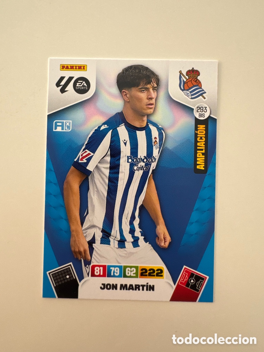 Cromos de f&uacute;tbol: PANINI ADRENALYN XL LIGA 2025-2026 25-26 &ndash; Jon Martin Real Sociedad N&ordm; 293 BIS