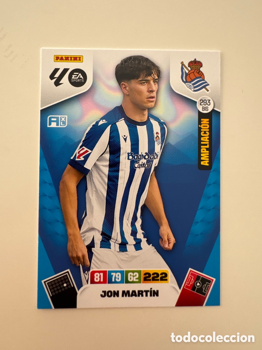 Cromos de f&uacute;tbol: PANINI ADRENALYN XL LIGA 2025-2026 25-26 &ndash; Jon Martin Real Sociedad N&ordm; 293 BIS