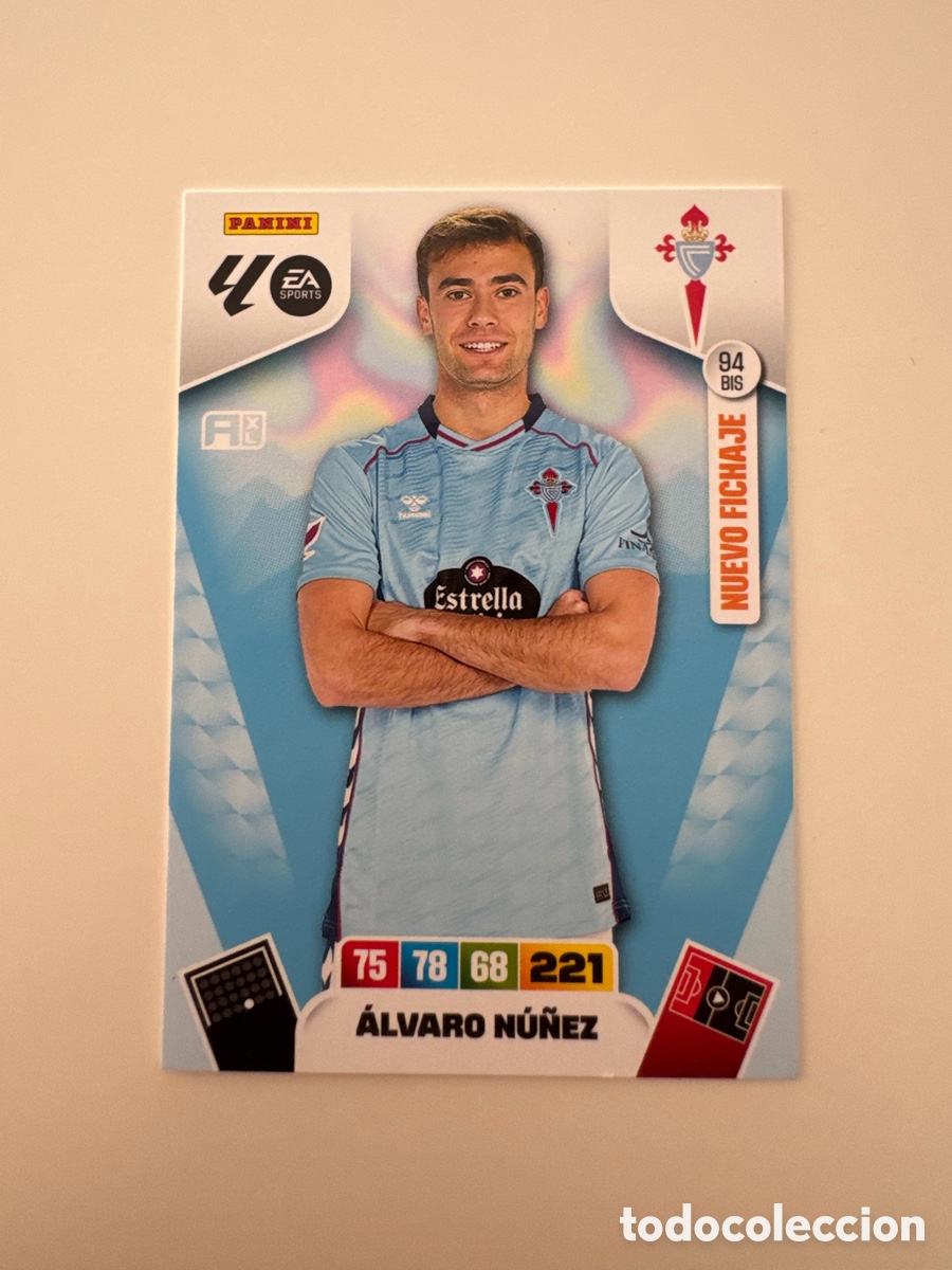Cromos de f&uacute;tbol: PANINI ADRENALYN XL LIGA 2025-2026 25-26 &ndash; Alvaro Nu&ntilde;ez Celta N&ordm; 94 BIS