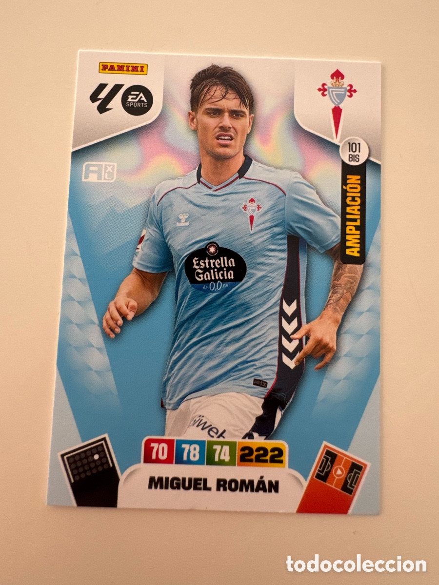 Cromos de f&uacute;tbol: PANINI ADRENALYN XL LIGA 2025-2026 25-26 &ndash; MIGUEL ROM&Aacute;N Celta N&ordm; 101 BIS
