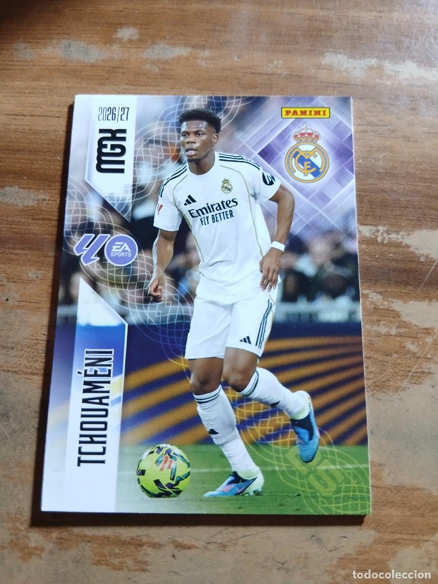 Cromos de f&uacute;tbol: CARD MEGACRACKS TEMPORADA 26/27: TCHOUAM&Eacute;NI (REAL MADRID), N&deg; 225