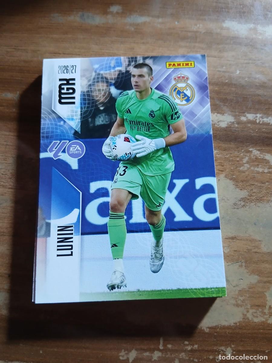 Cromos de f&uacute;tbol: CARD MEGACRACKS TEMPORADA 26/27: LUNIN (REAL MADRID), N&deg; 219