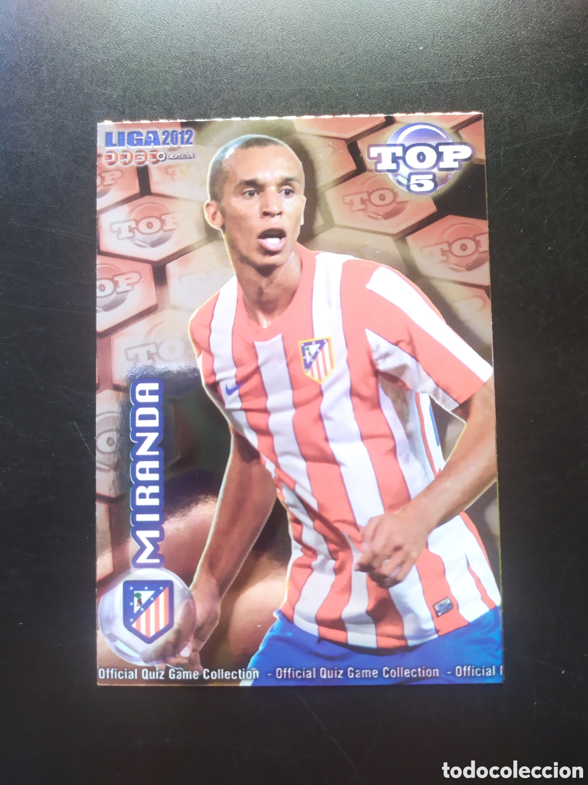 Cromos de f&uacute;tbol: Mundicromo fichas Liga 2011 2012 11 12 Miranda top brillo rojo n&deg; 574 Atl&eacute;tico Madrid