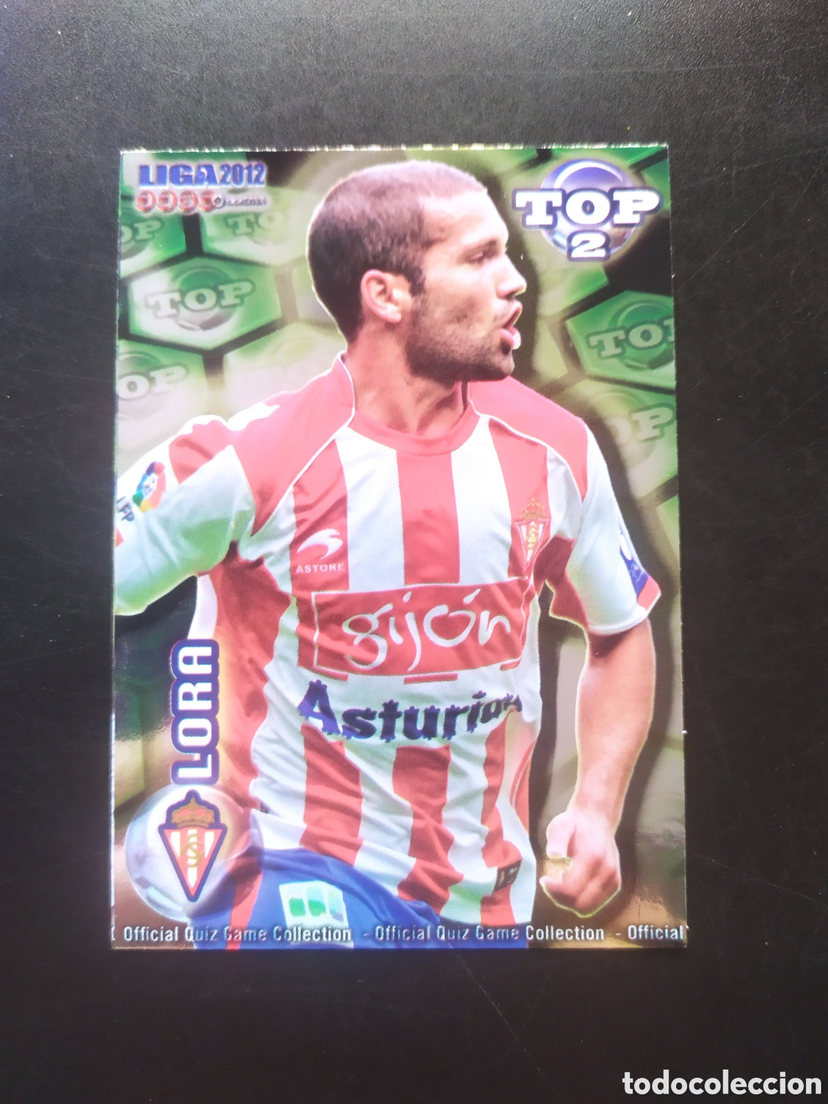 Cromos de f&uacute;tbol: Mundicromo fichas Liga 2011 2012 11 12 Lora top brillo verde n&deg; 555 Sporting Gijon