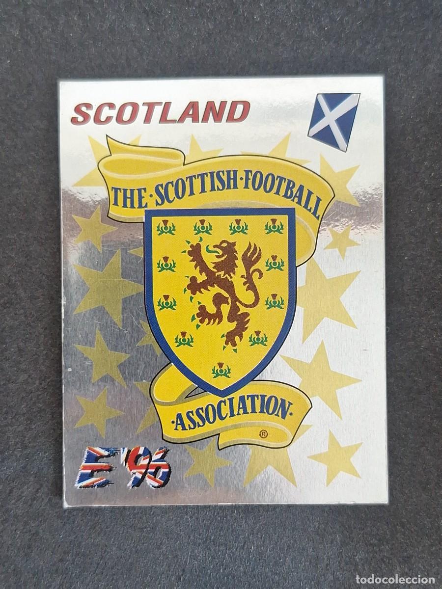 Cromos de f&uacute;tbol: L3 ESCUDO SELECCION ESCOCIA 95 EUROCOPA 1996 EURO 96 PANINI NUNCA PEGADO SIN PEGAR