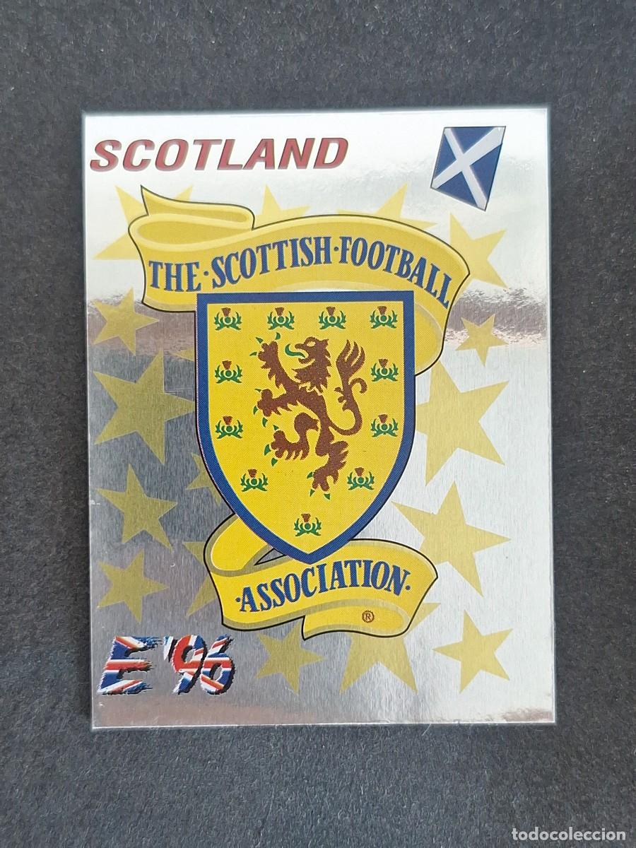 Cromos de f&uacute;tbol: L3 ESCUDO SELECCION ESCOCIA 95 EUROCOPA 1996 EURO 96 PANINI NUNCA PEGADO SIN PEGAR