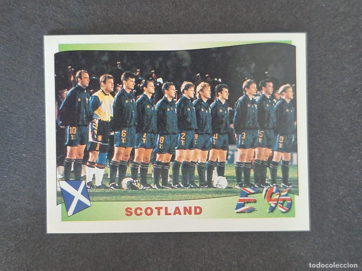 Cromos de f&uacute;tbol: L3 ALINEACION EQUIPO SELECCION ESCOCIA 96 EUROCOPA 1996 EURO 96 PANINI NUNCA PEGADO SIN PEGAR