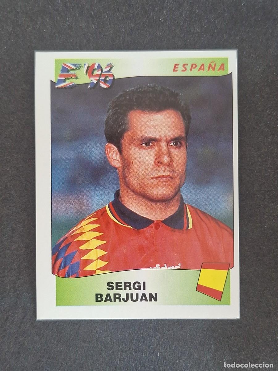 Cromos de f&uacute;tbol: L3 SERGI BARJUAN SELECCION ESPA&Ntilde;A 123 EUROCOPA 1996 EURO 96 PANINI NUNCA PEGADO SIN PEGAR
