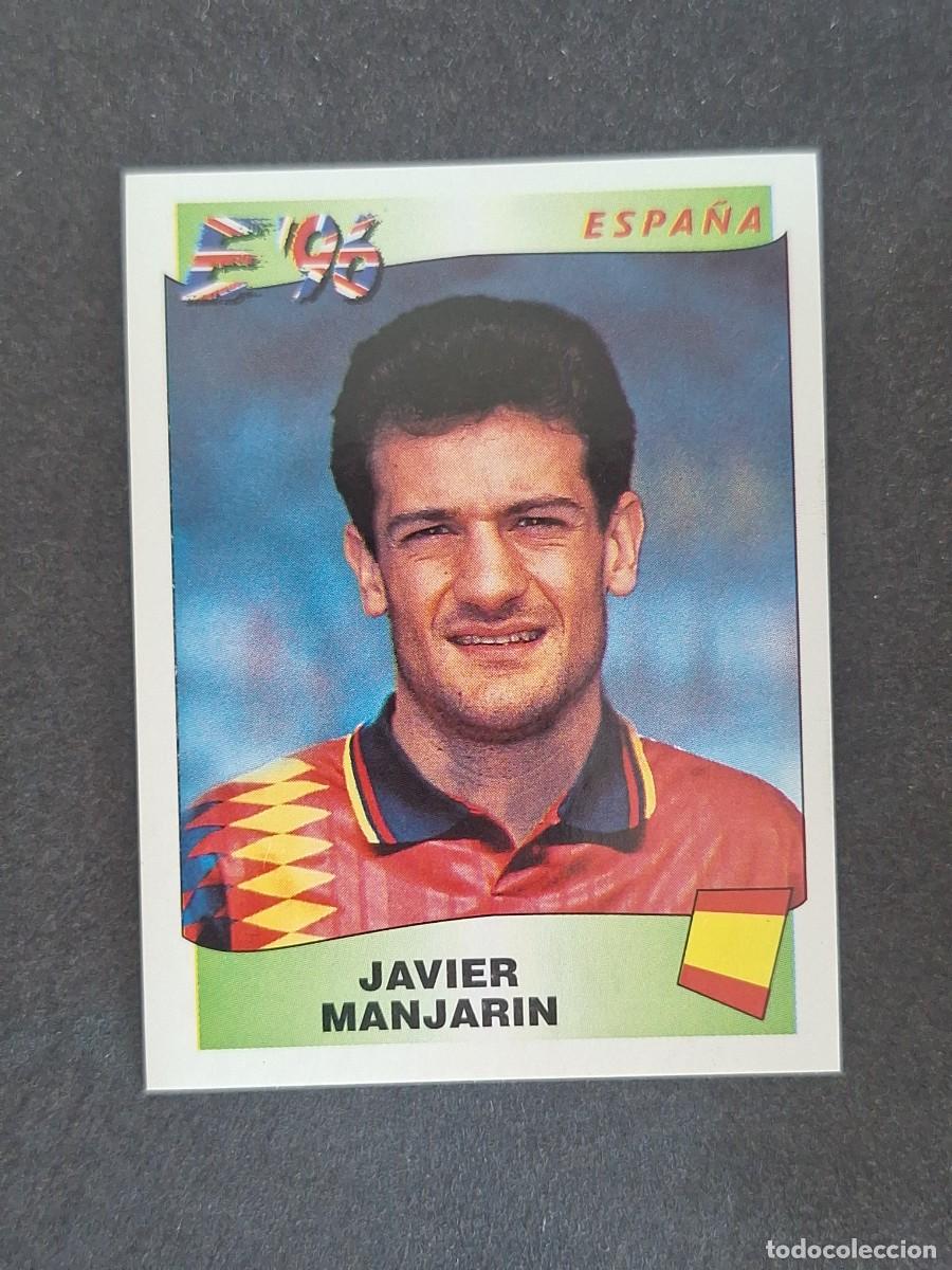 Cromos de f&uacute;tbol: L3 JAVIER MANJARIN SELECCION ESPA&Ntilde;A 133 EUROCOPA 1996 EURO 96 PANINI NUNCA PEGADO SIN PEGAR