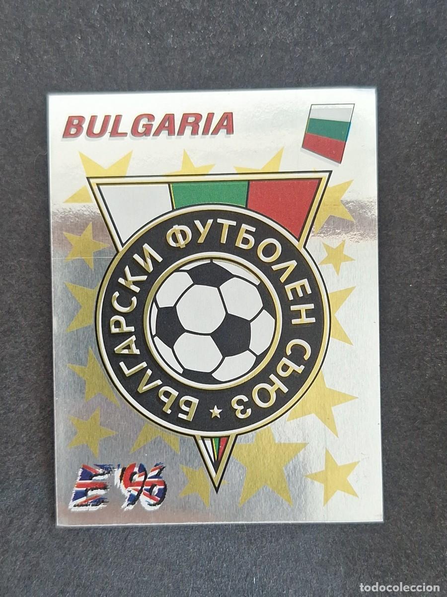 Cromos de f&uacute;tbol: L3 ESCUDO SELECCION BULGARIA 135 EUROCOPA 1996 EURO 96 PANINI NUNCA PEGADO SIN PEGAR