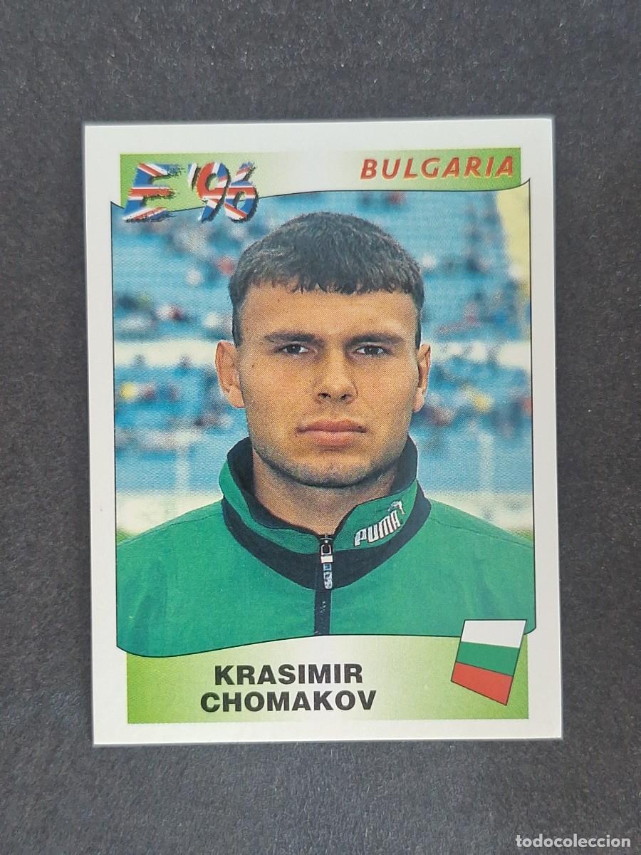 Cromos de f&uacute;tbol: L3 KRASIMIR CHOMAKOV SELECCION BULGARIA 142 EUROCOPA 1996 EURO 96 PANINI NUNCA PEGADO SIN PEGAR