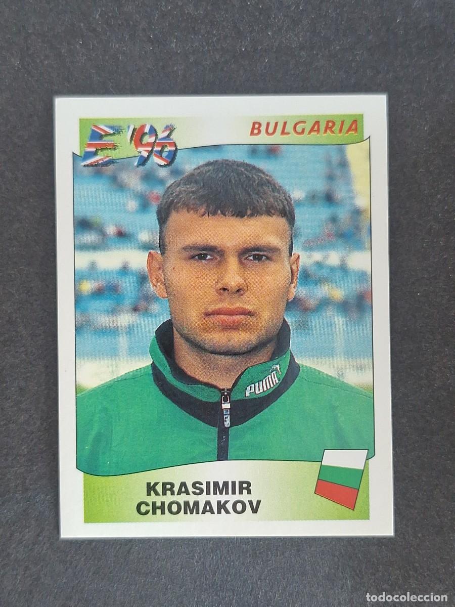 Cromos de f&uacute;tbol: L3 KRASIMIR CHOMAKOV SELECCION BULGARIA 142 EUROCOPA 1996 EURO 96 PANINI NUNCA PEGADO SIN PEGAR