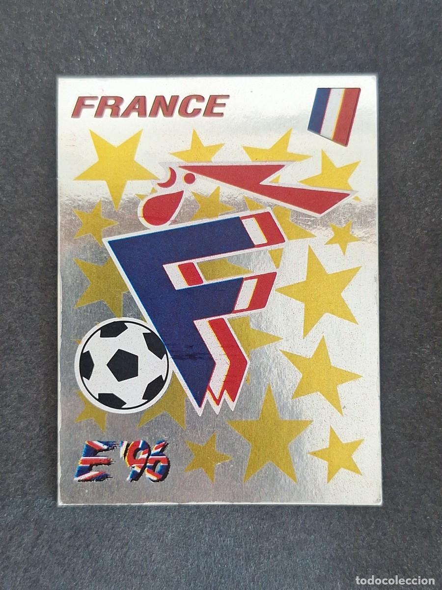 Cromos de f&uacute;tbol: L3 ESCUDO SELECCION FRANCIA 175 EUROCOPA 1996 EURO 96 PANINI NUNCA PEGADO SIN PEGAR
