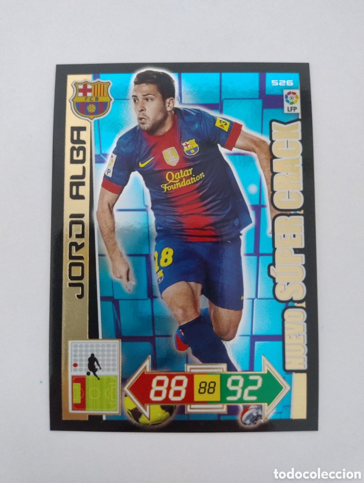 Cromos de f&uacute;tbol: 526 - Jordi Alba - Barcelona - Adrenalyn XL Liga 2012 - 2013 Nuevo Super Crack