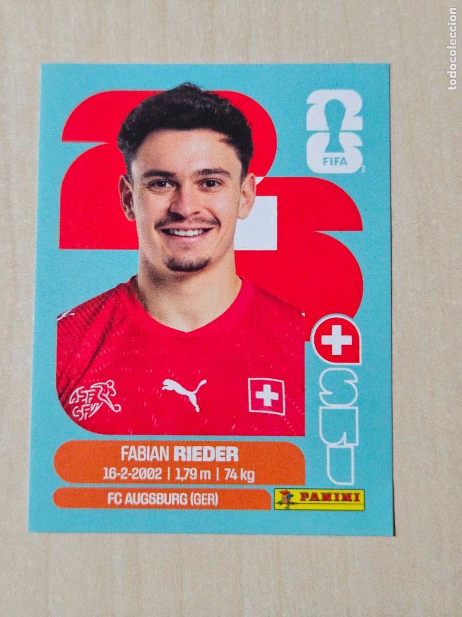 Cromos de f&uacute;tbol: CROMO SUI12 SUI 12 RIEDER SUIZA - MUNDIAL FIFA WORLD CUP 2026 STICKER PANINI SIN PEGAR