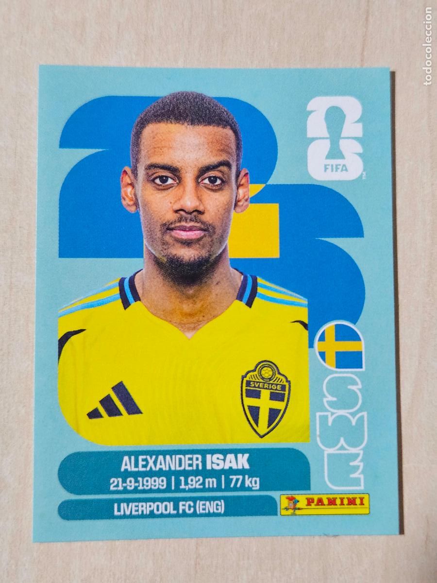 Cromos de f&uacute;tbol: CROMO SWE19 SWE 19 ISAK SUECIA - MUNDIAL FIFA WORLD CUP 2026 STICKER PANINI SIN PEGAR