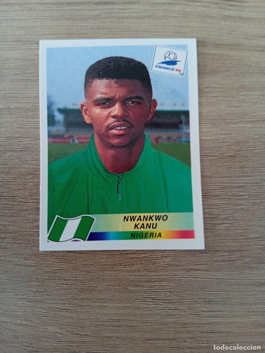 Cromos de f&uacute;tbol: NWANKWO KANU 258 NIGERIA PANINI FRANCIA 1998 98 SIN PEGAR NUNCA PEGADO