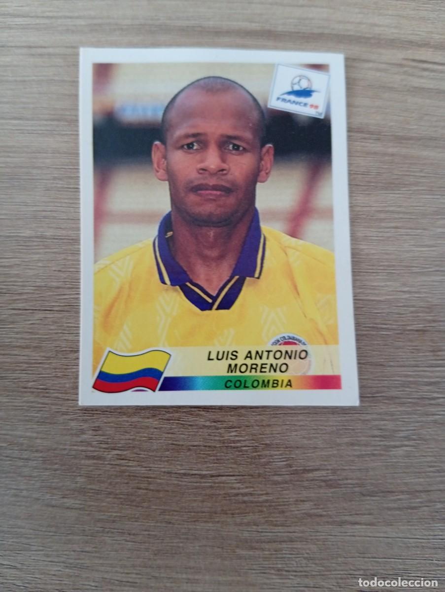 Cromos de f&uacute;tbol: LUIS ANTONIO MORENO 451 COLOMBIA PANINI FRANCIA 1998 98 SIN PEGAR NUNCA PEGADO