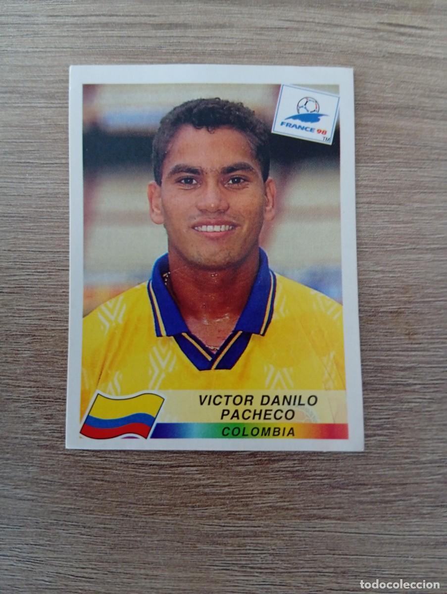 Cromos de f&uacute;tbol: VICTOR DANILO PACHECO 458 COLOMBIA PANINI FRANCIA 1998 98 SIN PEGAR NUNCA PEGADO