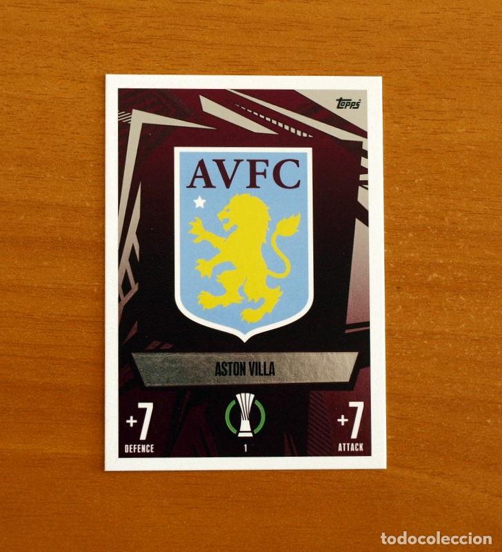 Cromos de f&uacute;tbol: Aston Villa -N&ordm; 1 Escudo -Topps Match Attax Trading Card Game-2023-2024-23-24