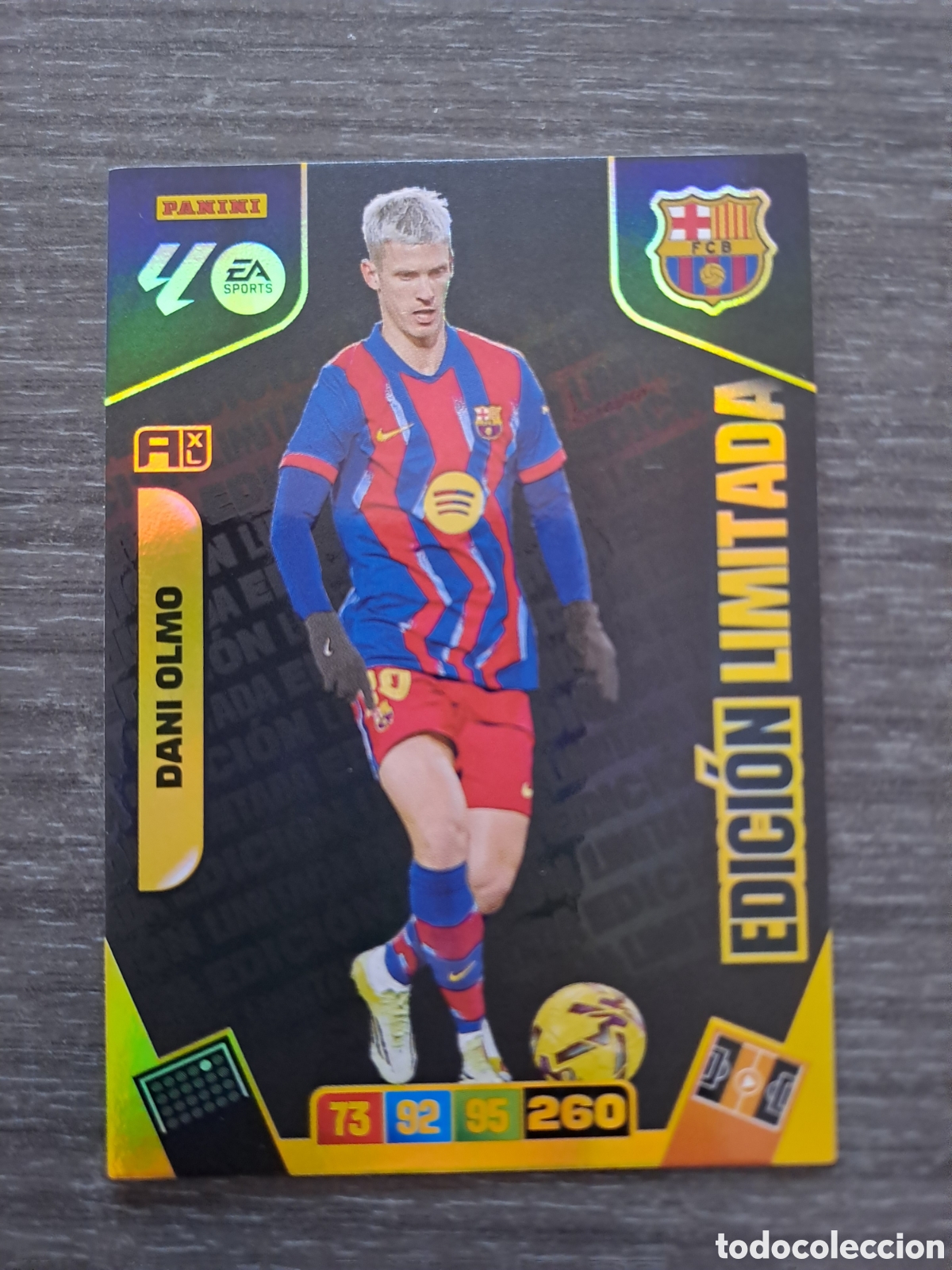 Cromos de f&uacute;tbol: DANI OLMO &ndash; EDICI&Oacute;N LIMITADA TOTAL KINGS 25-26 Cromo Edici&oacute;n Limitada de Dani Olmo, jugador del FC