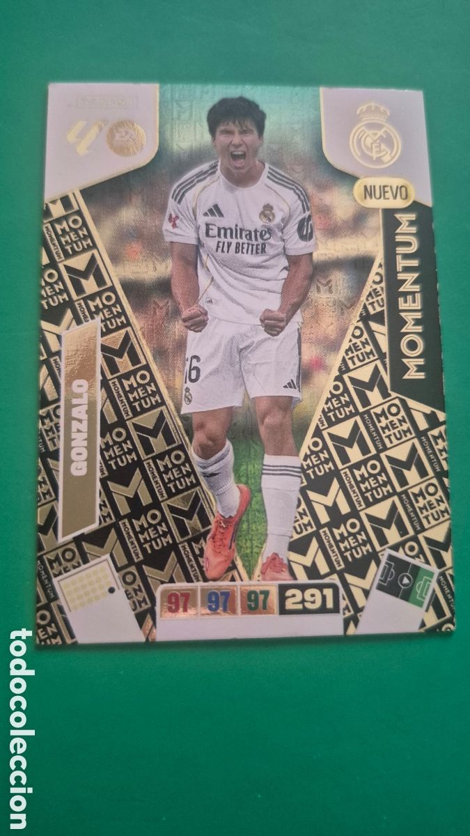 Cartes &agrave; collectionner de Football: GONZALO REAL MADRID NUEVO MOMENTUM ADRENALYN XL LIGA 2025/2026 25 26 PANINI