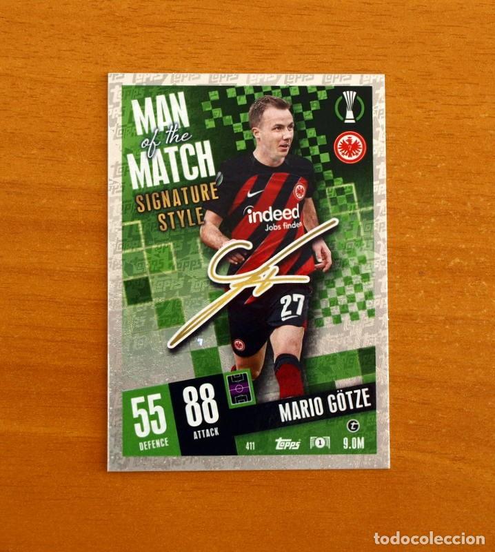 Cromos de f&uacute;tbol: Eintracht Frankfurt-411 Ma. G&ouml;tze-Man Match-Signature Style-Topps Match Attax Trading Card-2023-2024