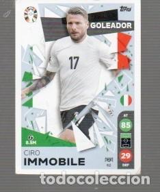 Cromos de f&uacute;tbol: CROMO DE FUTBOL DE TOPPS MATCH ATTAX DE EURO 2024 EN GERMANY N&ordm; 62 CIRO IMMOBILE