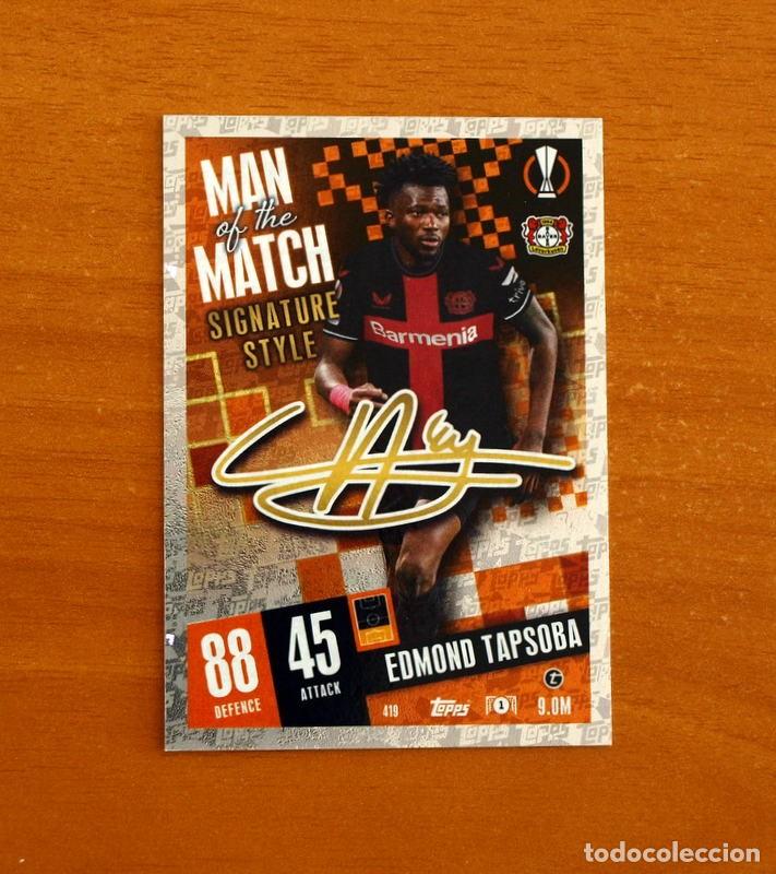 Cromos de f&uacute;tbol: Bayer 04 Leverkusen-419 Tapsoba-Man Match-Signature Style-Topps Match Attax Trading Card-2023-2024
