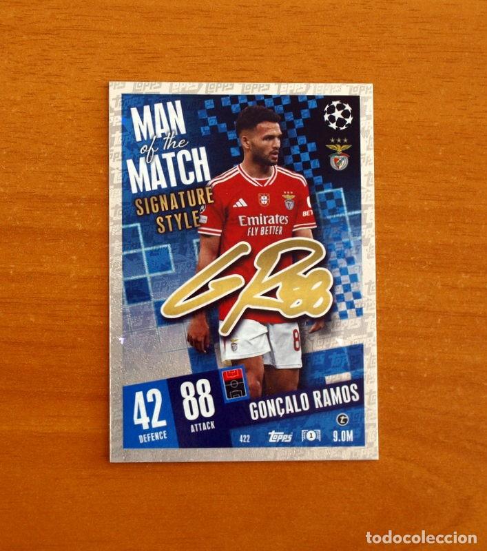 Cromos de f&uacute;tbol: Benfica-422 Gon&ccedil;alo Ramos-Man Match-Signature Style-Topps Match Attax Trading Card-2023-2024