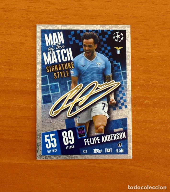 Football Stickers: Lazio-426 Felipe Anderson-Man Match-Signature Style-Topps Match Attax Trading Card-2023-2024