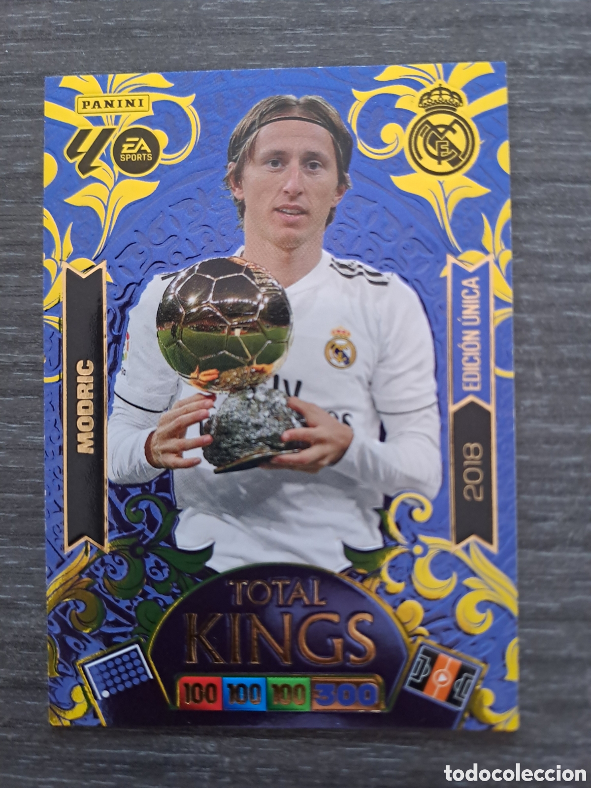 Cromos de f&uacute;tbol: MODRIC &ndash; BAL&Oacute;N DE ORO 2018 &ndash; TOTAL KINGS 25-26 Carta Total Kings de Luka Modric, correspondiente a