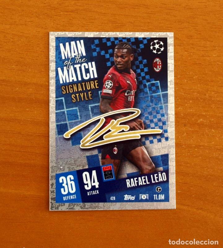 Cromos de f&uacute;tbol: Milan-428 Rafael Le&acirc;o-Man Match-Signature Style-Topps Match Attax Trading Card-2023-2024