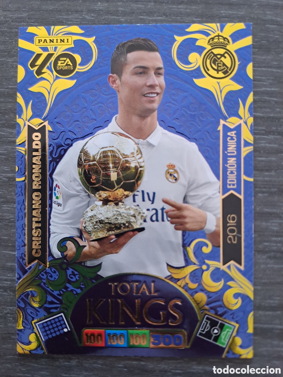 Cromos de f&uacute;tbol: CRISTIANO RONALDO &ndash; BAL&Oacute;N DE ORO 2016 &ndash; TOTAL KINGS 25-26 Carta Total Kings de Cristiano Ronaldo, c