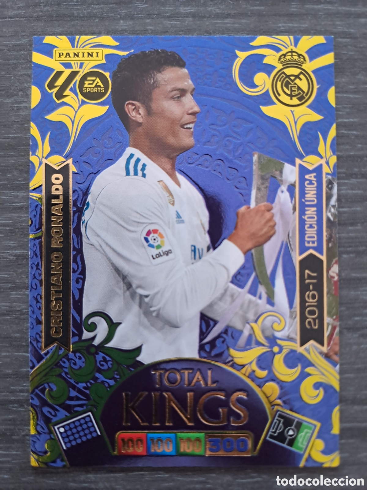 Cartes &agrave; collectionner de Football: CRISTIANO RONALDO &ndash; LIGA 2016-17 &ndash; TOTAL KINGS 25-26 Carta Total Kings de Cristiano Ronaldo, corres