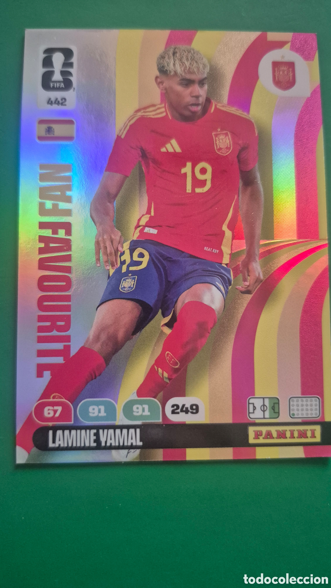 Cartes &agrave; collectionner de Football: ADRENALYN XL FIFA WORLD CUP 2026 26 PANINI LAMINE YAMAL 442 FAN FAVOURITE ESPA&Ntilde;A MUNDIAL COLECCI&Oacute;N
