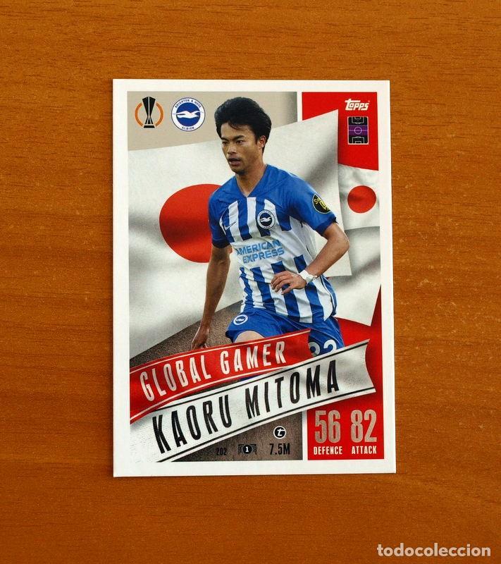 Football Stickers: Brighton Hove Albion-N&ordm; 202 Kaoru Mitoma -Global Gamer-Topps Match Attax Trading Card Game-2023-2024