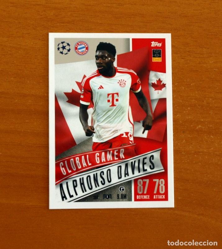 Cromos de f&uacute;tbol: Bayern M&uuml;nchen -N&ordm; 207 Alphonso Davies -Global Gamer-Topps Match Attax Trading Card Game-2023-2024