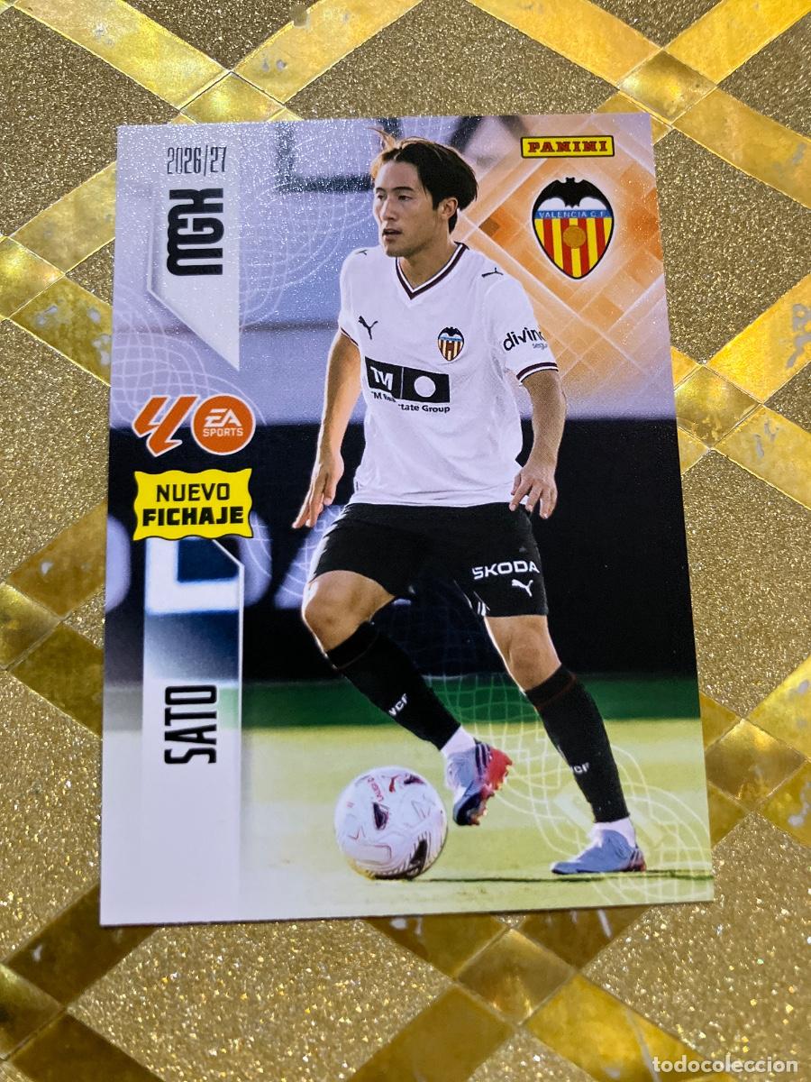 Cromos de f&uacute;tbol: CROMO DE FUTBOL 453 SATO VALENCIA NUEVO FICHAJE LIGA 2026 2027 MEGACRACKS MGK PANINI !