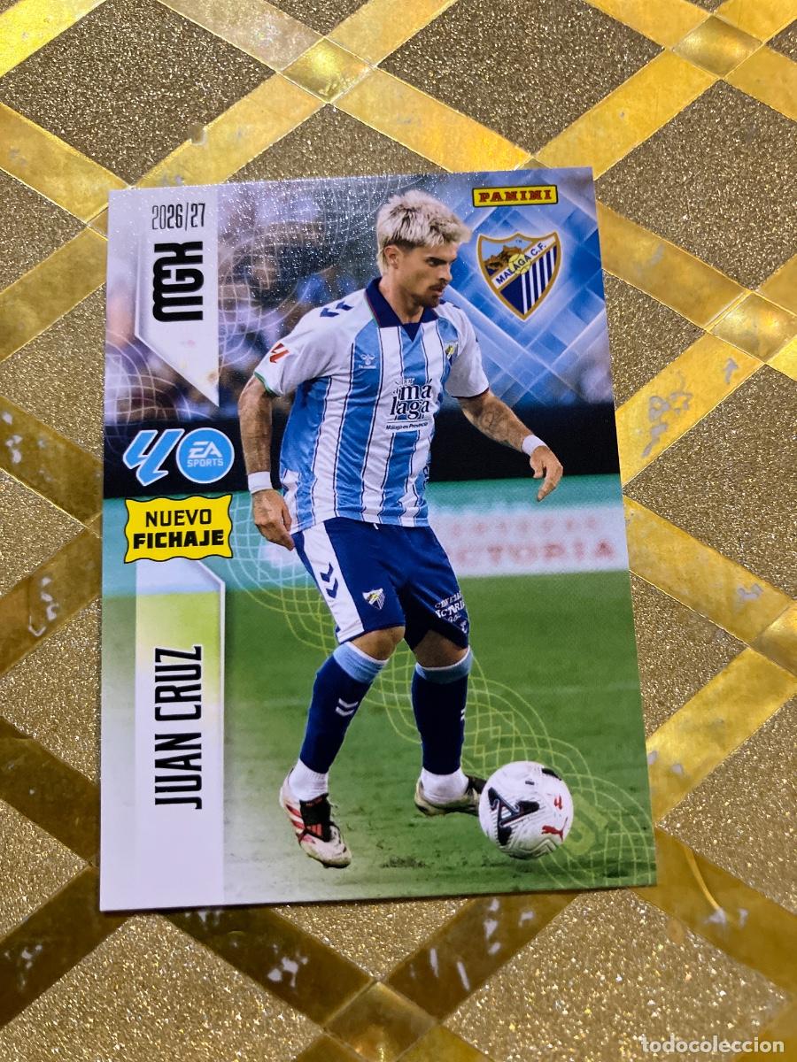 Cromos de f&uacute;tbol: CROMO DE FUTBOL 458 JUAN CRUZ MALAGA NUEVO FICHAJE LIGA 2026 2027 MEGACRACKS MGK PANINI !