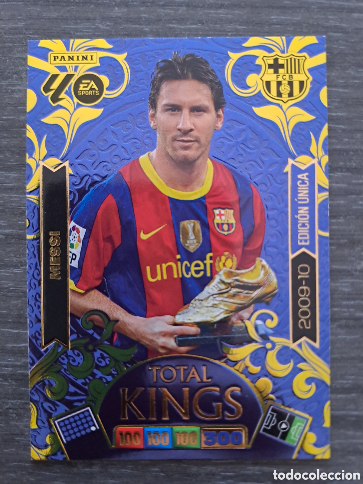 Cromos de f&uacute;tbol: MESSI 2009-10 &ndash; BOTA DE ORO &ndash; TOTAL KINGS 25-26 Carta Total Kings de Lionel Messi, perteneciente a