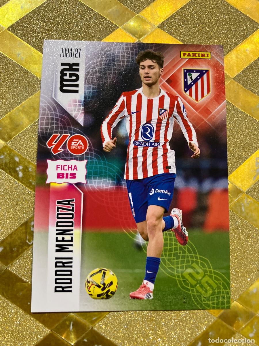 Cromos de f&uacute;tbol: CROMO DE FUTBOL NUMERO 63 BIS RODRI MENDOZA ATLETICO MADRID LIGA 2026 2027 MEGACRACKS MGK PANINI !