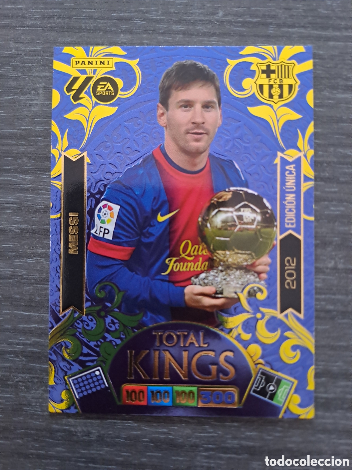 Cromos de f&uacute;tbol: MESSI 2012 &ndash; BAL&Oacute;N DE ORO &ndash; TOTAL KINGS 25-26 Carta Total Kings de Lionel Messi, perteneciente a la