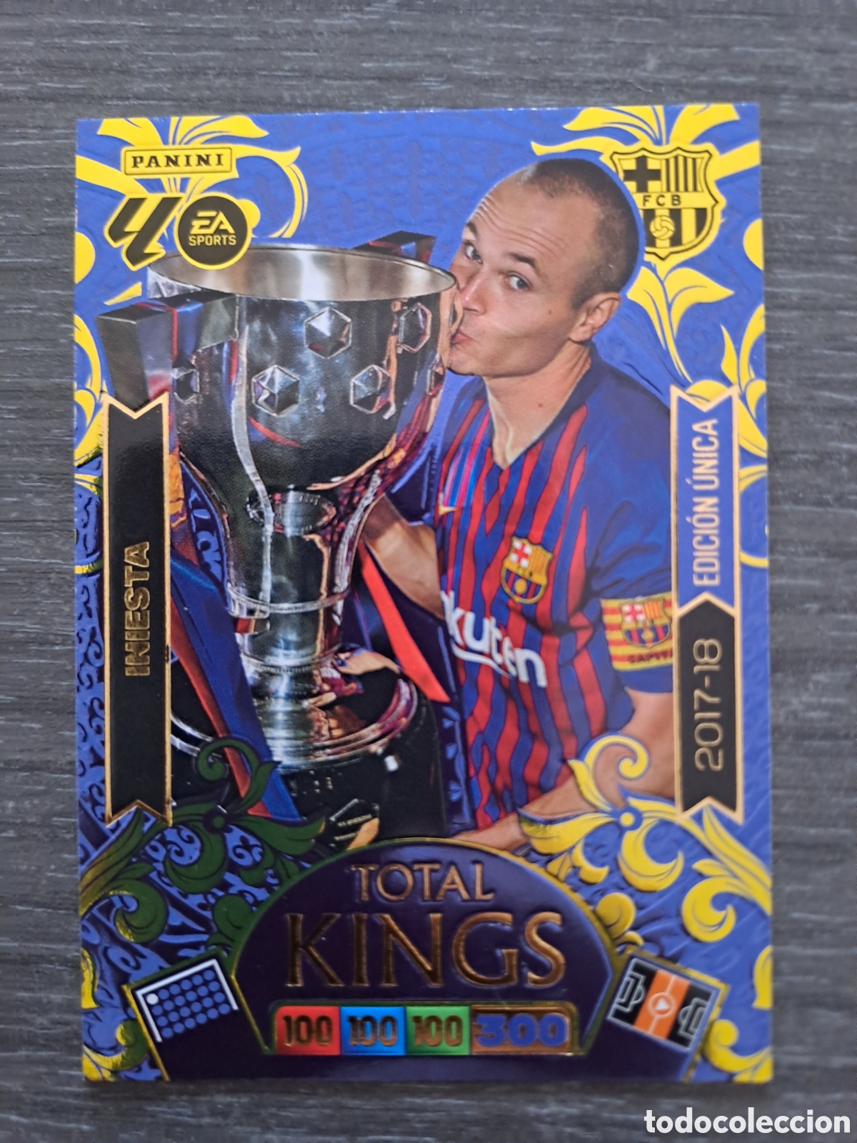 Cromos de f&uacute;tbol: INIESTA 2017-18 &ndash; LIGA &ndash; TOTAL KINGS 25-26 Carta Total Kings de Andr&eacute;s Iniesta, perteneciente a la