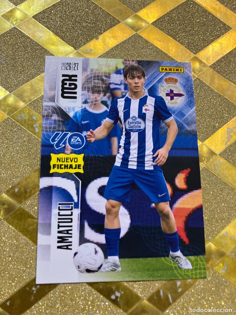 Cromos de f&uacute;tbol: CROMO DE FUTBOL 452 AMATUCCI DEPORTIVO CORU&Ntilde;A NUEVO FICHAJE LIGA 2026 2027 MEGACRACKS MGK PANINI !